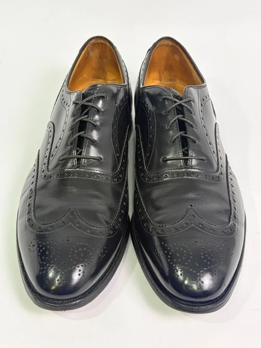 RARE Johnston & Murphy Aristocraft Wingtip Oxford Shoes Men 13 C HANDMADE / VTG
